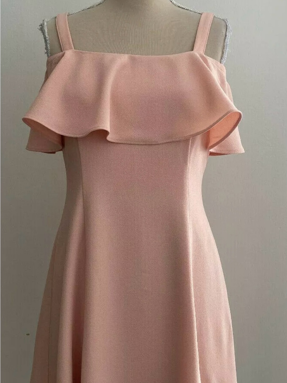 Eliza J Blush Pink Strapless Ruffle Dress
